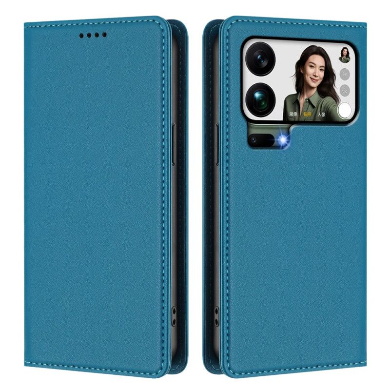 Læder Cover Xiaomi 17 Pro Max Telefon Etui Magnetisk Lukning Og Rfid-beskyttelse