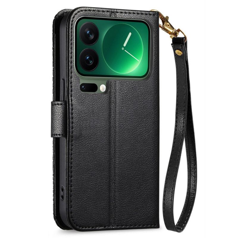 Læder Cover Xiaomi 17 Pro Max Telefon Etui Pung Med Blomstermønster