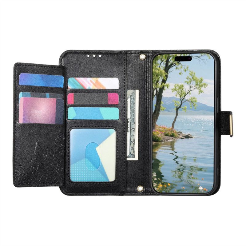 Læder Cover Xiaomi 17 Pro Max Telefon Etui Pung Med Blomstermønster