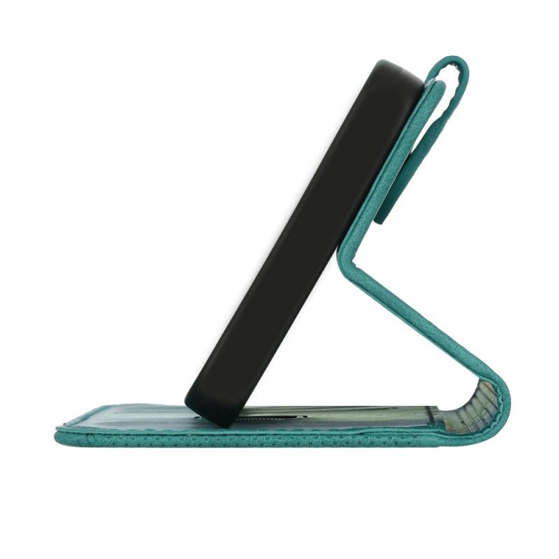 Læder Cover Xiaomi 17 Pro Max Telefon Etui Sommerfugle- Og Geometrisk Design