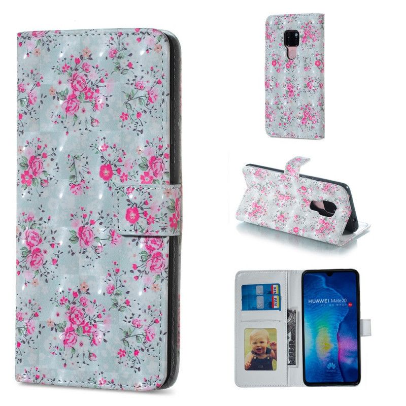 Flip Cover Huawei Mate 20 Mobilcover Frihedsdesignblomster
