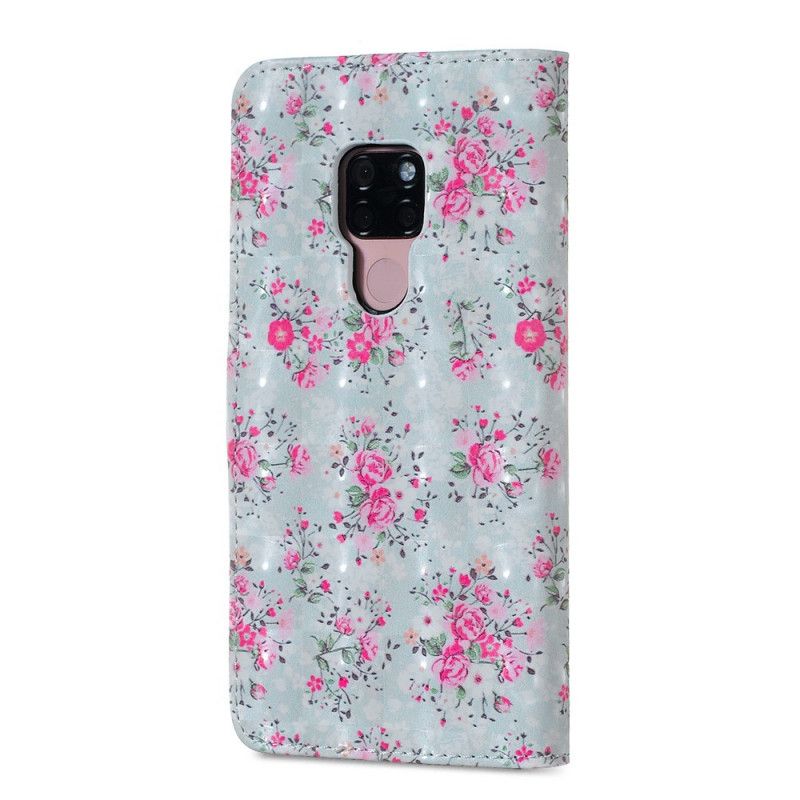 Flip Cover Huawei Mate 20 Mobilcover Frihedsdesignblomster