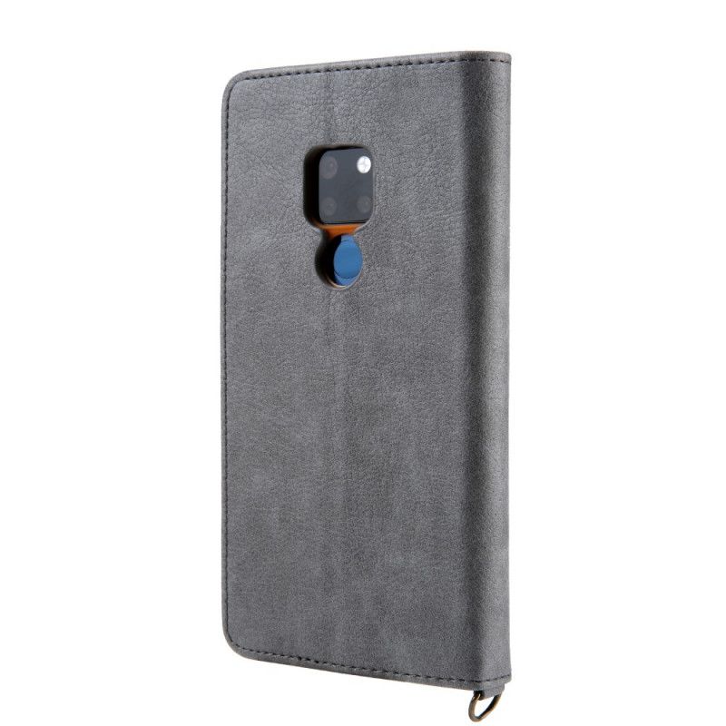 Læder Cover Huawei Mate 20 Grå Cmai2 Lædereffekt Med Flere Kort