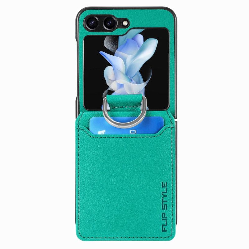 Cover Til Samsung Galaxy Z Flip 6 Kortholder Støtte Og Ring