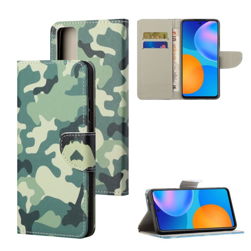 Flip Cover Læder for Honor 10X Lite Militær Camouflage