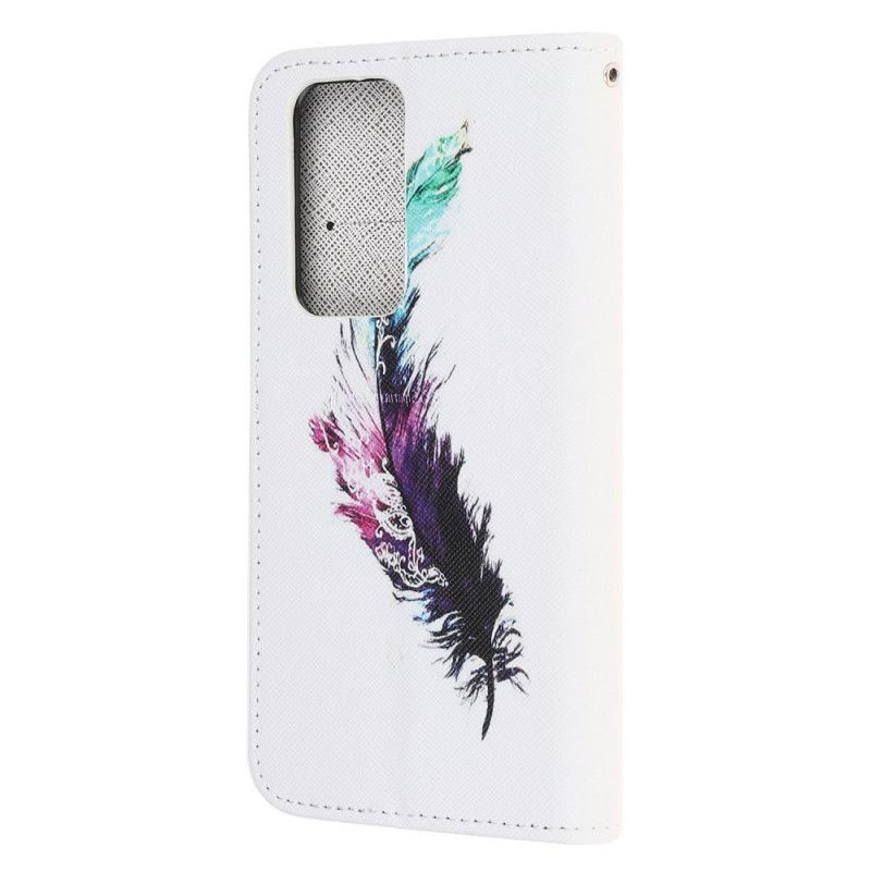 Flip Cover Læder Honor 10X Lite Fjer Med Rem