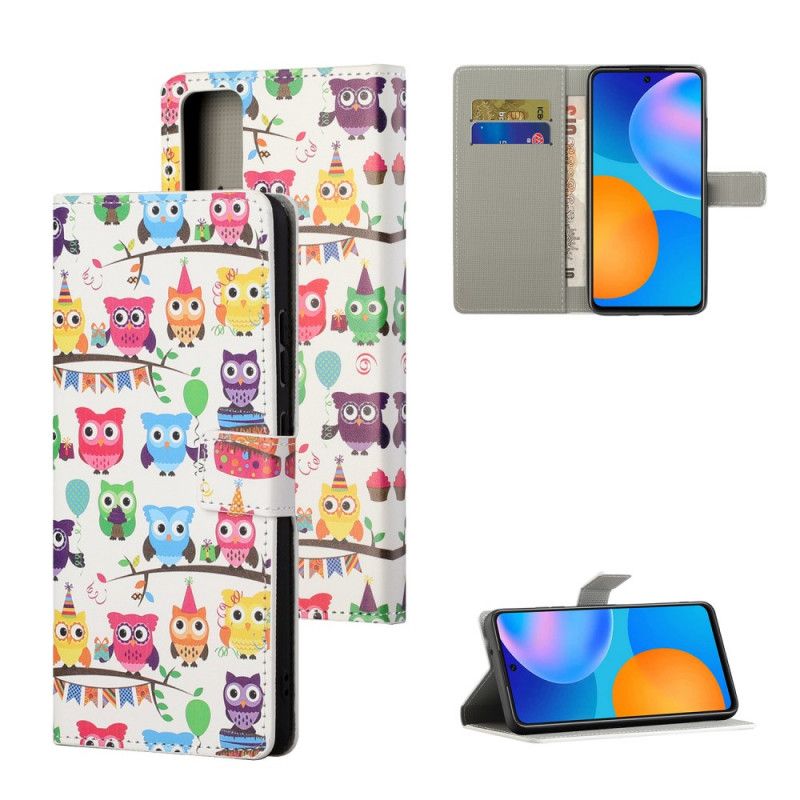 Flip Cover Læder Honor 10X Lite Ugler Med Flere Farver Original
