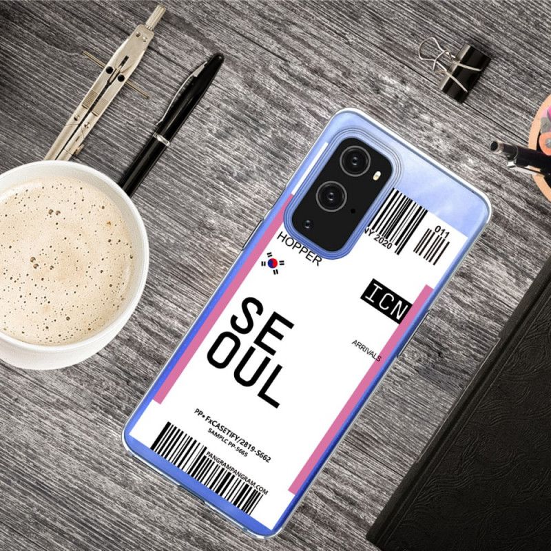 Cover OnePlus 9 Pro Magenta Boardingkort Til Seoul