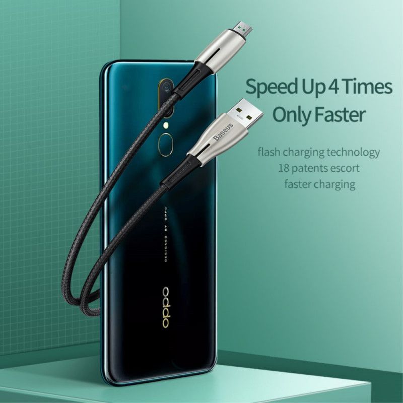 Baseus Micro Usb Hurtig Opladerkabel 4A 0.5M