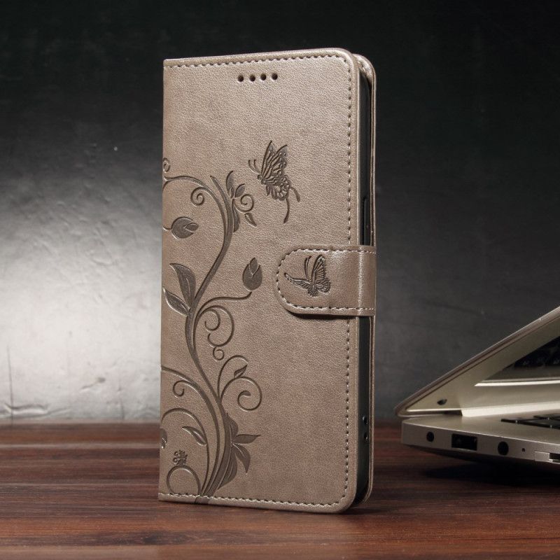 Flip Cover Huawei Pura 80 Pro Blomstermønster