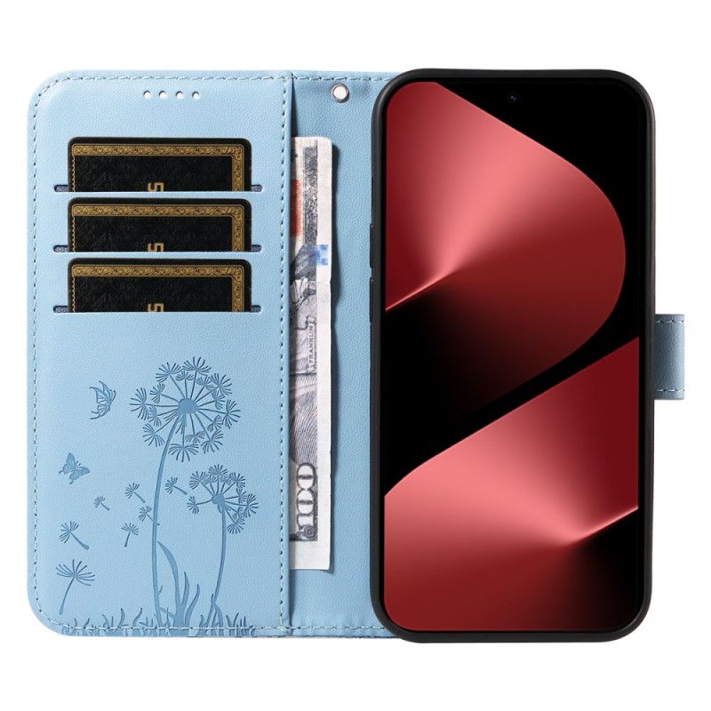 Flip Cover Til Huawei Pura 80 Pro Mælkebøttemønster Og Rem