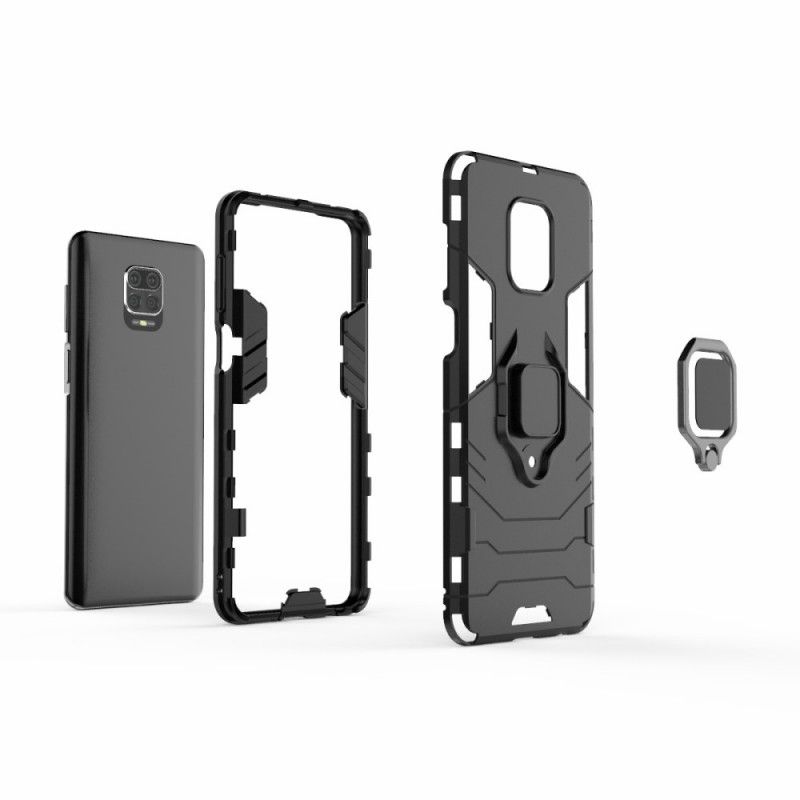 Cover for Xiaomi Redmi Note 9S / Note 9 Pro Sort Resistent Ring