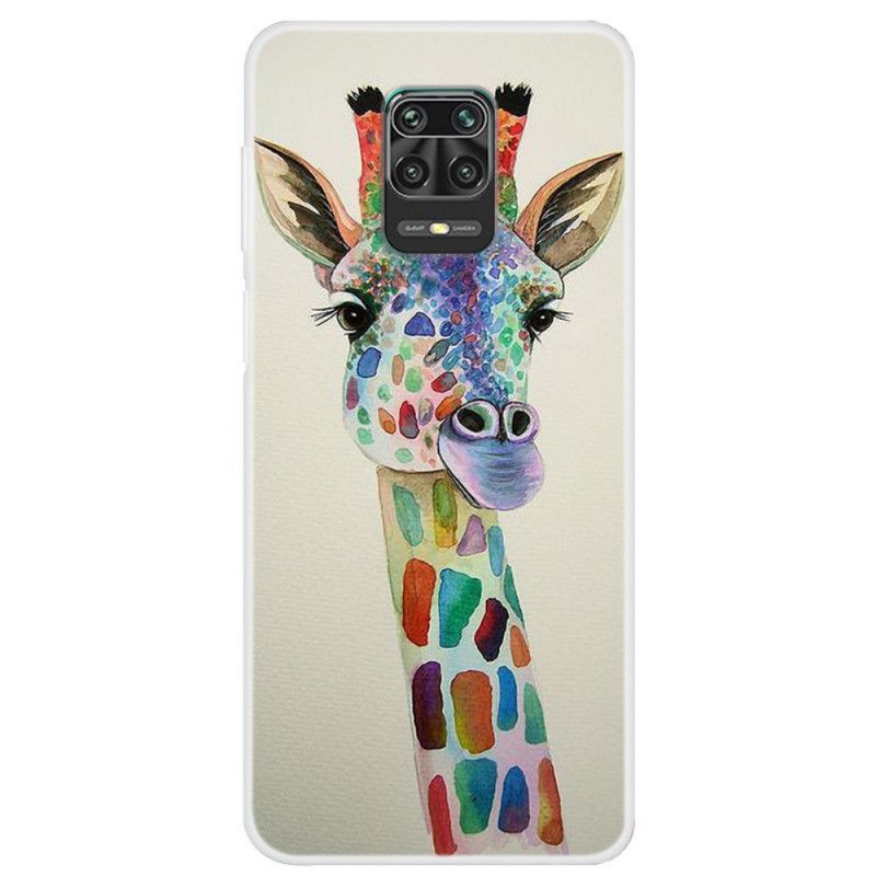 Cover Xiaomi Redmi Note 9S / Note 9 Pro Mobilcover Farverig Giraf