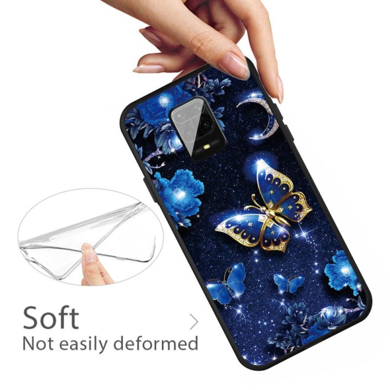 Cover Xiaomi Redmi Note 9S / Note 9 Pro Mobilcover Gylden Sommerfugl