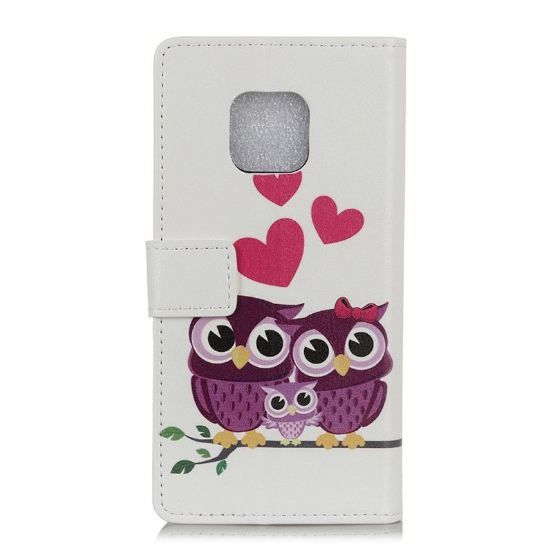 Flip Cover Læder Xiaomi Redmi Note 9S / Note 9 Pro Familie Af Ugler