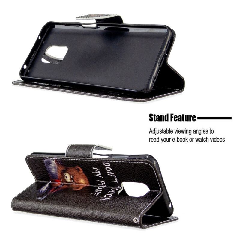 Flip Cover Læder Xiaomi Redmi Note 9S / Note 9 Pro Farlig Bjørn