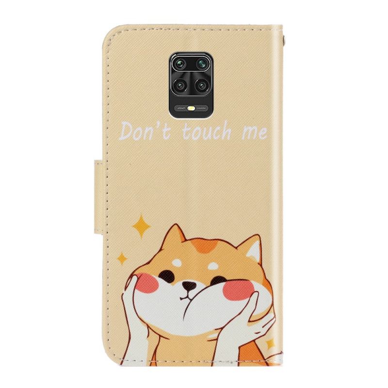 Flip Cover Læder Xiaomi Redmi Note 9S / Note 9 Pro Kat Rører Mig Ikke Med Rem
