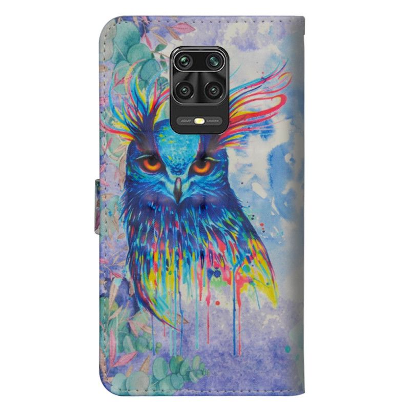 Flip Cover Xiaomi Redmi Note 9S / Note 9 Pro Mobilcover Akvarel Fugl