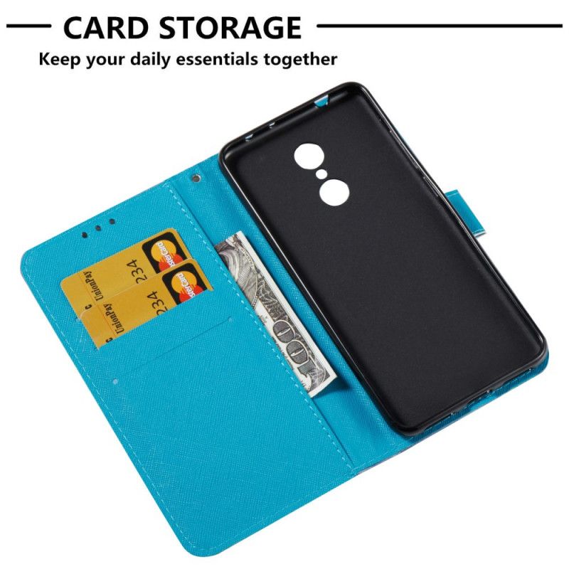 Flip Cover Xiaomi Redmi 5 Blå Kranium