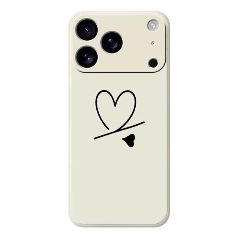 Cover iPhone 17 Pro Flydende Silikone-hjerte