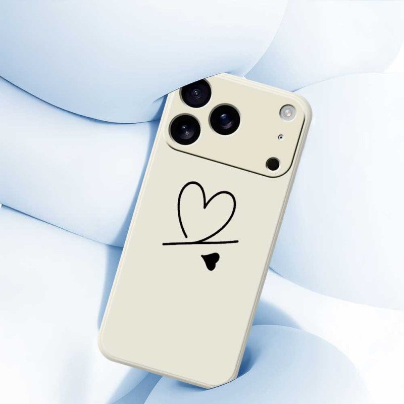 Cover iPhone 17 Pro Flydende Silikone-hjerte