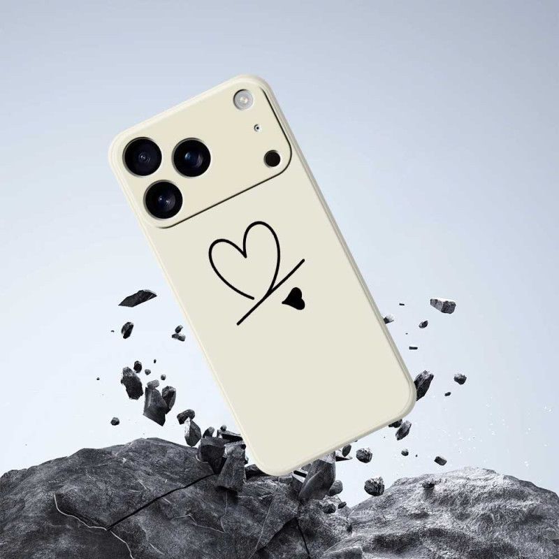 Cover iPhone 17 Pro Flydende Silikone-hjerte