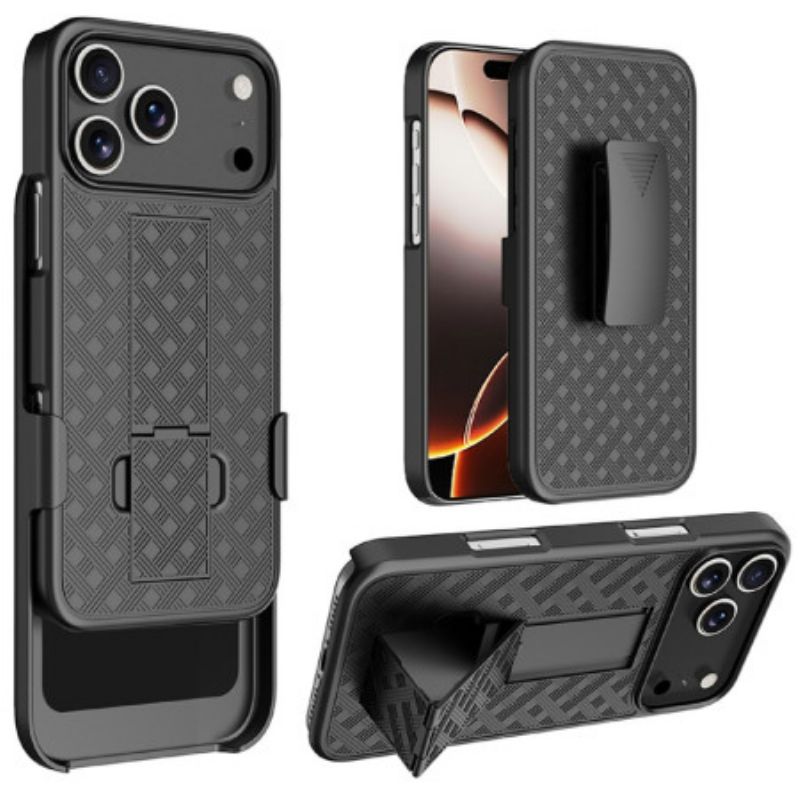 Cover iPhone 17 Pro Glidebeskytter Med Stativ Og Klips