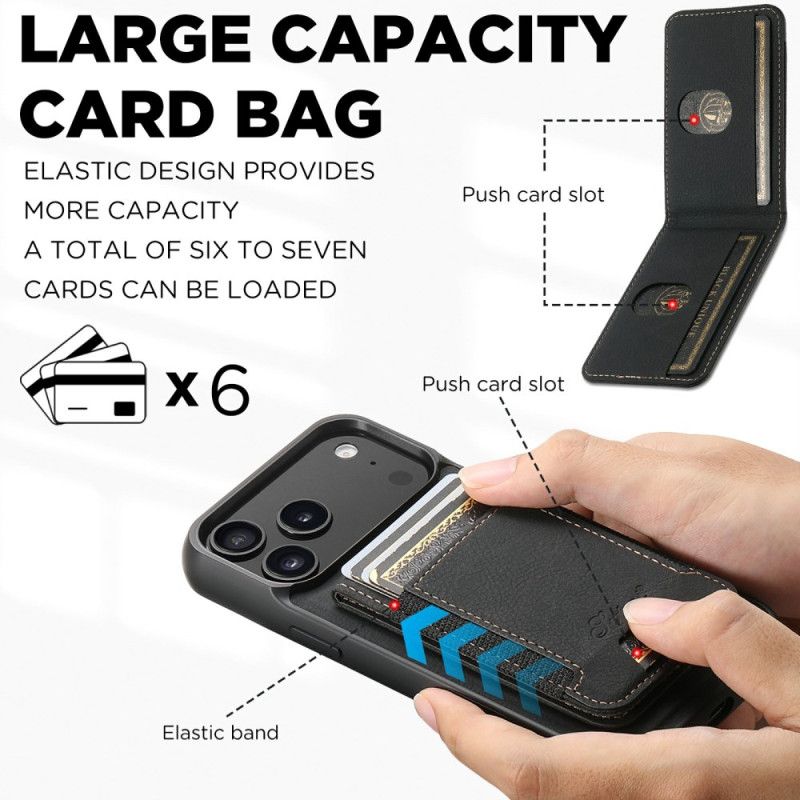 Cover iPhone 17 Pro Telefon Etui Magsafe 2-i-1 Aftagelig Kortholder