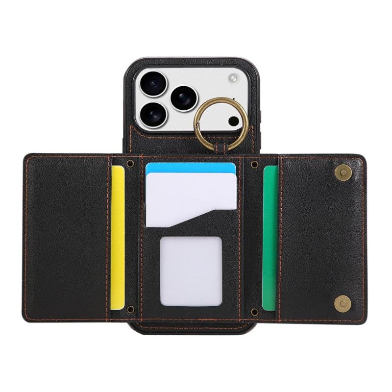 Cover iPhone 17 Pro Telefon Etui Pung Med Skulderrem