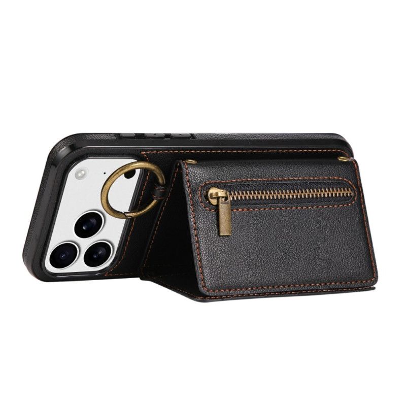 Cover iPhone 17 Pro Telefon Etui Pung Med Skulderrem