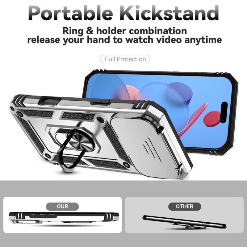 Cover iPhone 17 Pro Telefon Etui Robust Med Linsebeskytter Og Stativ