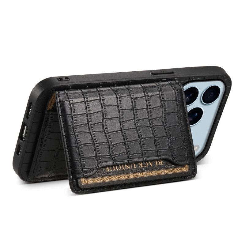 Cover Til iPhone 17 Pro Kortholder Med Krokodilleeffekt
