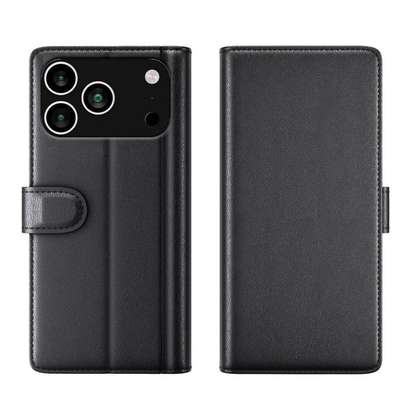 Flip Cover iPhone 17 Pro Pung I Ægte Læder