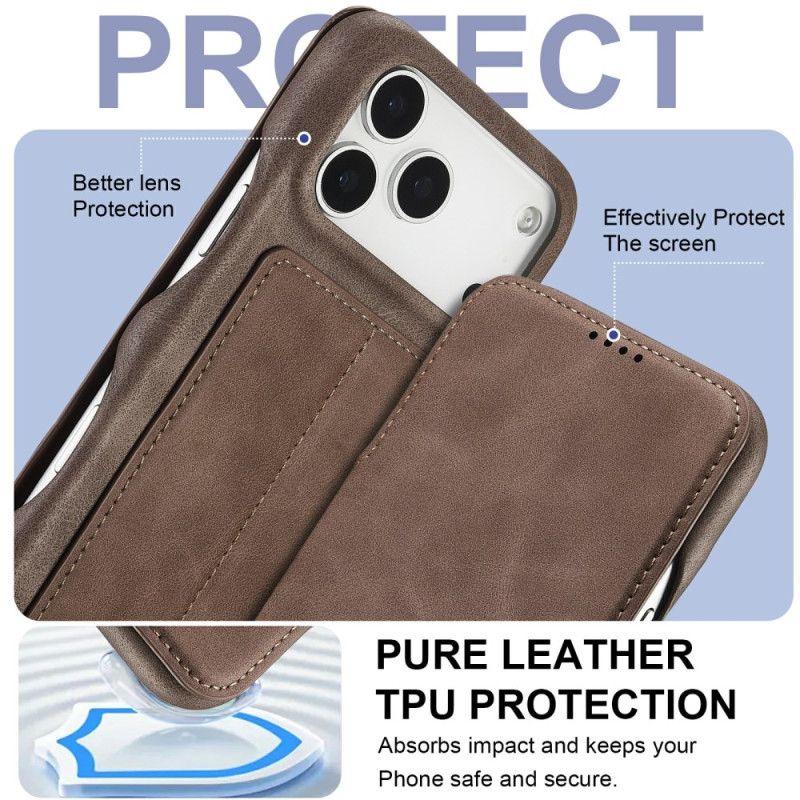Læder Cover iPhone 17 Pro Telefon Etui Lc.imeeke