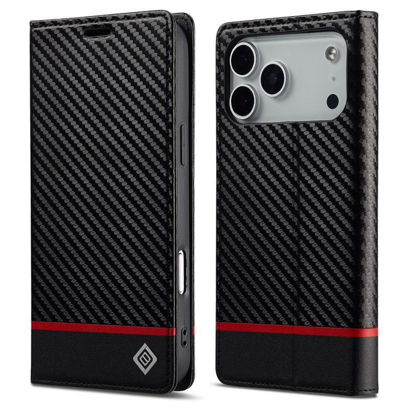 Læder Cover iPhone 17 Pro Telefon Etui Lc.imeeke Kulfiber