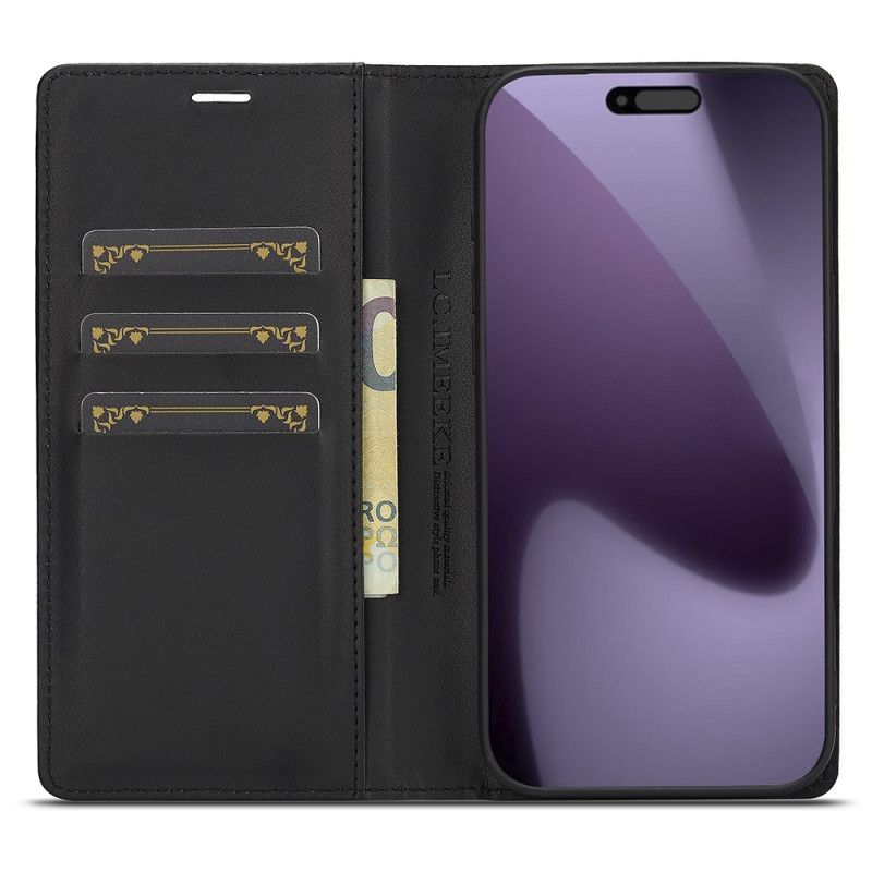 Læder Cover iPhone 17 Pro Telefon Etui Lc.imeeke Kulfiber