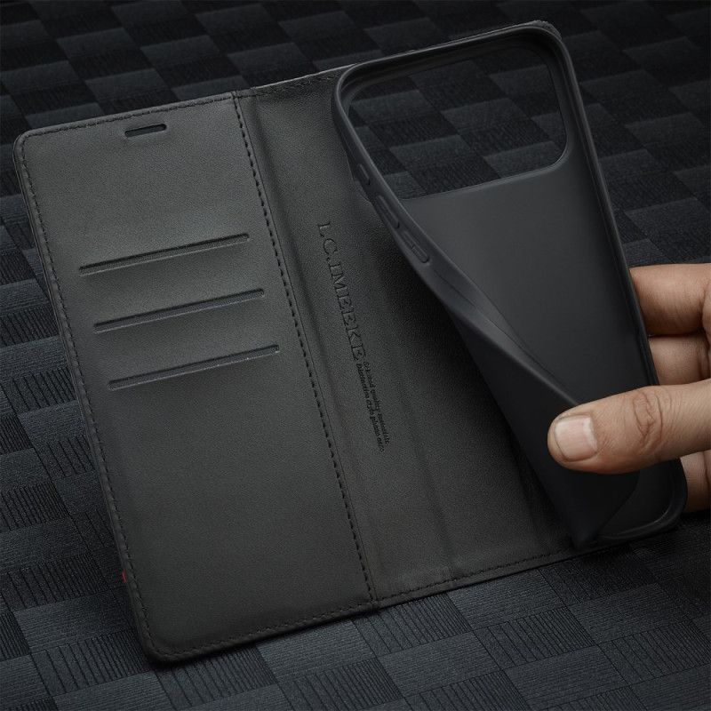 Læder Cover iPhone 17 Pro Telefon Etui Lc.imeeke Kulfiber