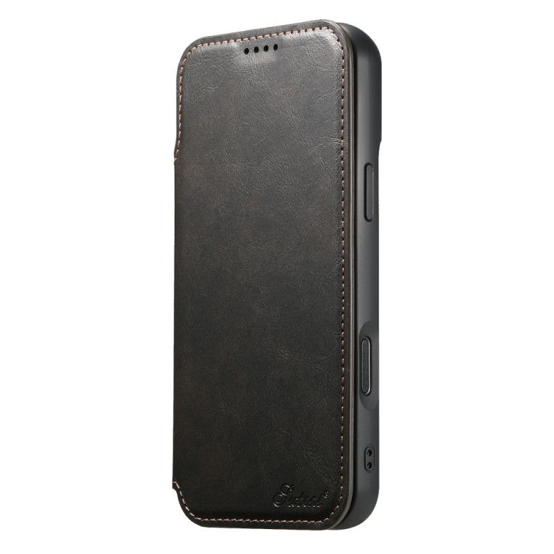 Læder Cover iPhone 17 Pro Telefon Etui Magsafe-kompatibel Lædereffekt