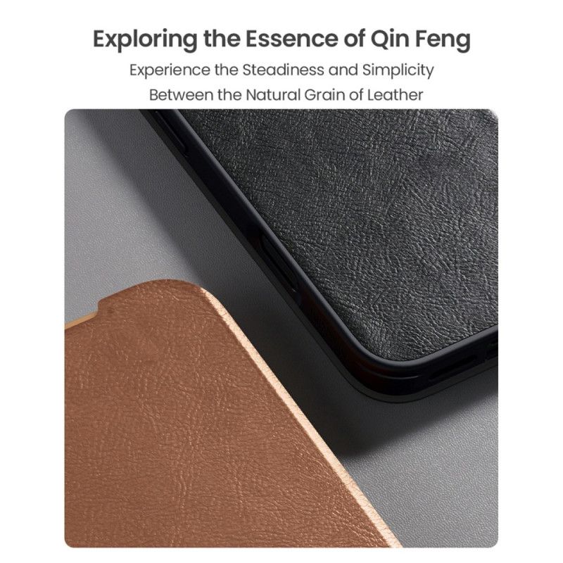 Læder Cover iPhone 17 Pro Telefon Etui Qin Pro-serien Nillkin