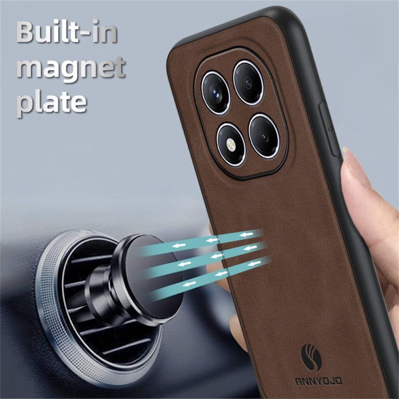 Cover Til Xiaomi Redmi Note 14 Pro 4g Annyojo Lædereffekt