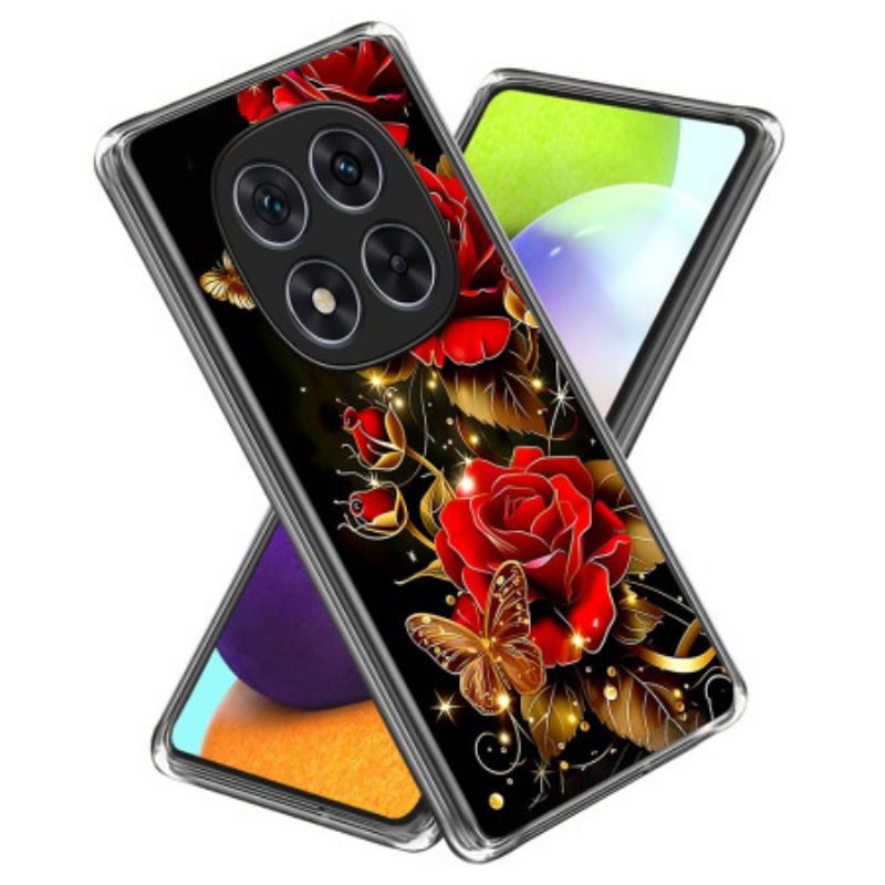 Cover Xiaomi Redmi Note 14 Pro 4g Sommerfugle Og Roser