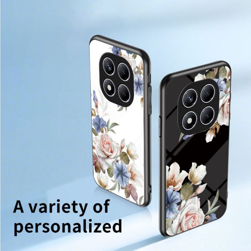 Cover Xiaomi Redmi Note 14 Pro 4g Telefon Etui Blomsterhærdet Glas