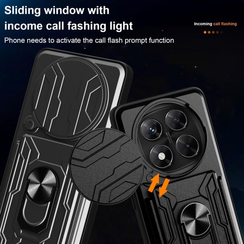 Cover Xiaomi Redmi Note 14 Pro 4g Ultra-resistent Med Stativ Og Linsebeskytter