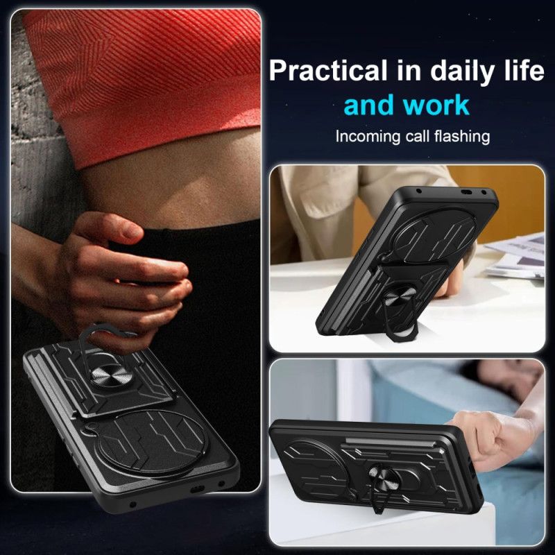 Cover Xiaomi Redmi Note 14 Pro 4g Ultra-resistent Med Stativ Og Linsebeskytter