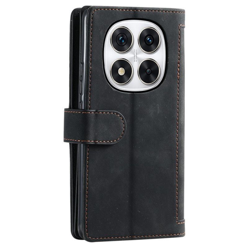 Flip Cover Til Xiaomi Redmi Note 14 Pro 4g 9 Kortholdere Med Rem