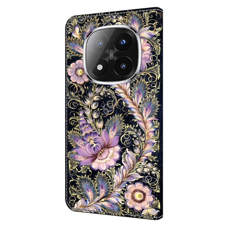 Flip Cover Til Xiaomi Redmi Note 14 Pro 4g Blomstervintage