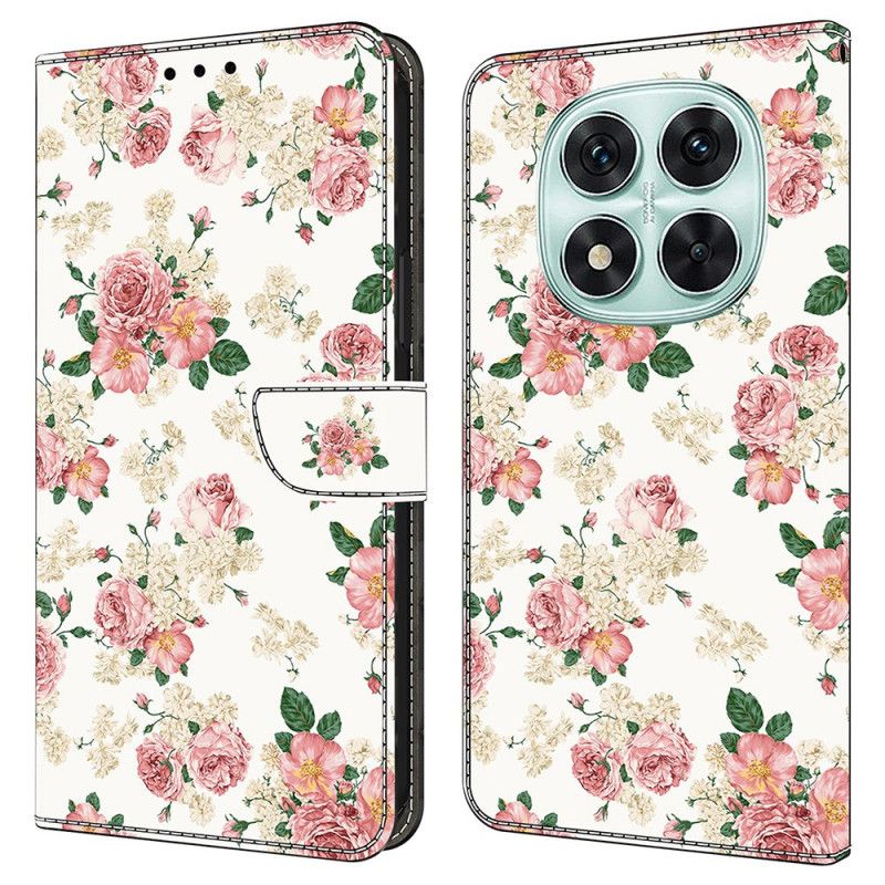 Flip Cover Til Xiaomi Redmi Note 14 Pro 4g Pæoner