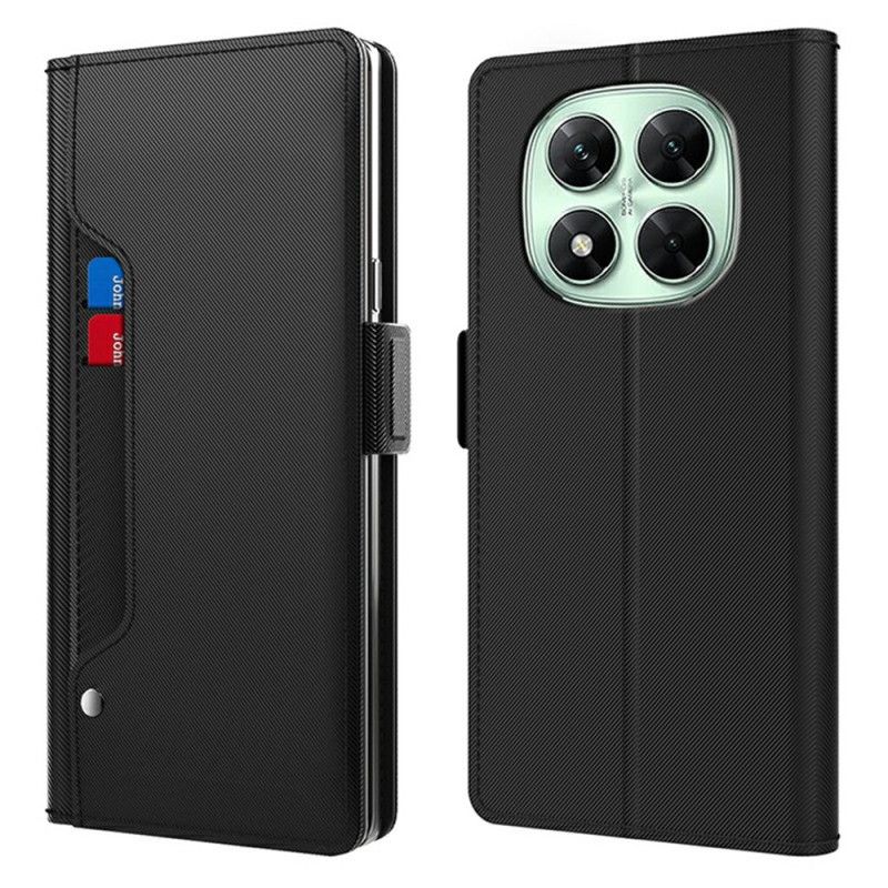 Flip Cover Til Xiaomi Redmi Note 14 Pro 4g Spejl Og Aftagelig Kortholder