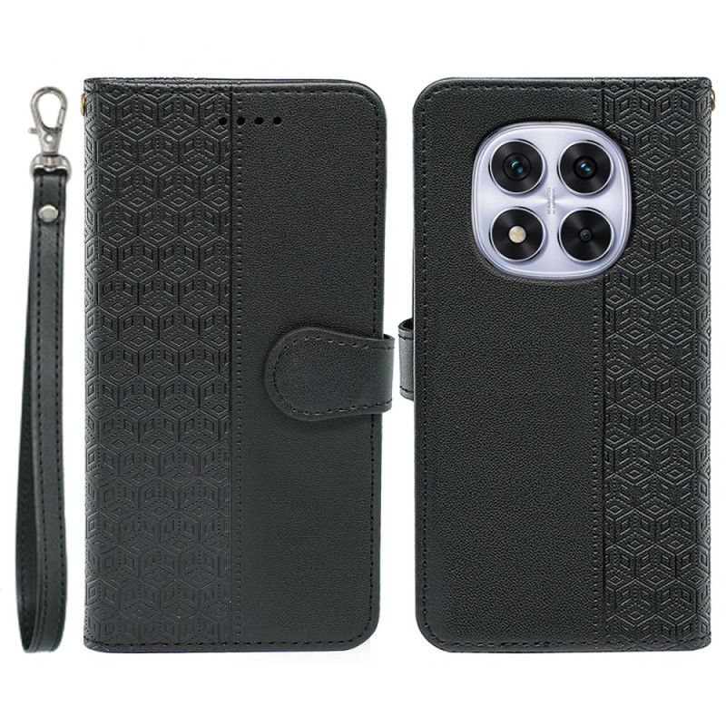 Flip Cover Til Xiaomi Redmi Note 14 Pro 4g Terningkant Og Rem