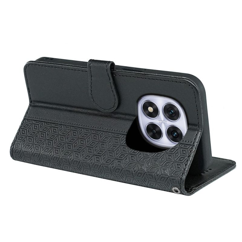 Flip Cover Til Xiaomi Redmi Note 14 Pro 4g Terningkant Og Rem